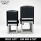 Merry Xmas Christmas with Corner Ribbon Self-Inking Rubber Stamp Ink Stamper